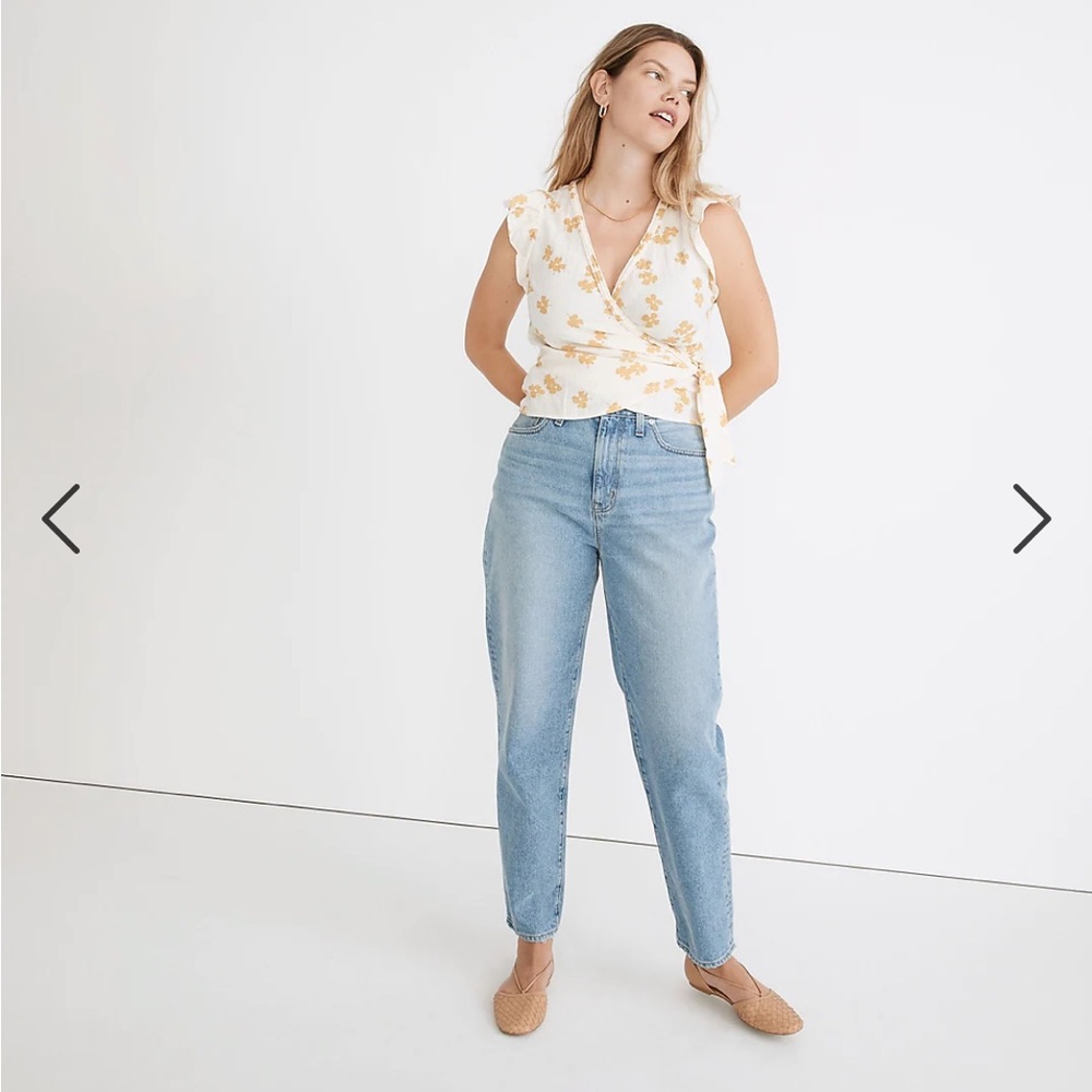 NWT Madewell Flutter Sleeve Wrap Top